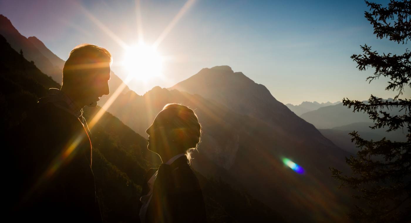 Sonnenaufgang in den Alpen