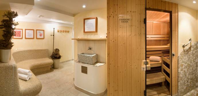 Finnische Sauna im Wellnessbereich
